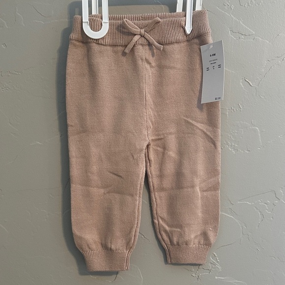 Grayson Mini Cream Knit Cardigan and Brown Pants Set 6-9M - Picture 2 of 5